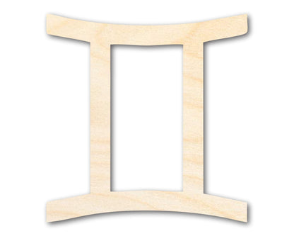 Unfinished Wood Gemini Sign Shape - Zodiac Craft - up to 46" - NameSigns.com