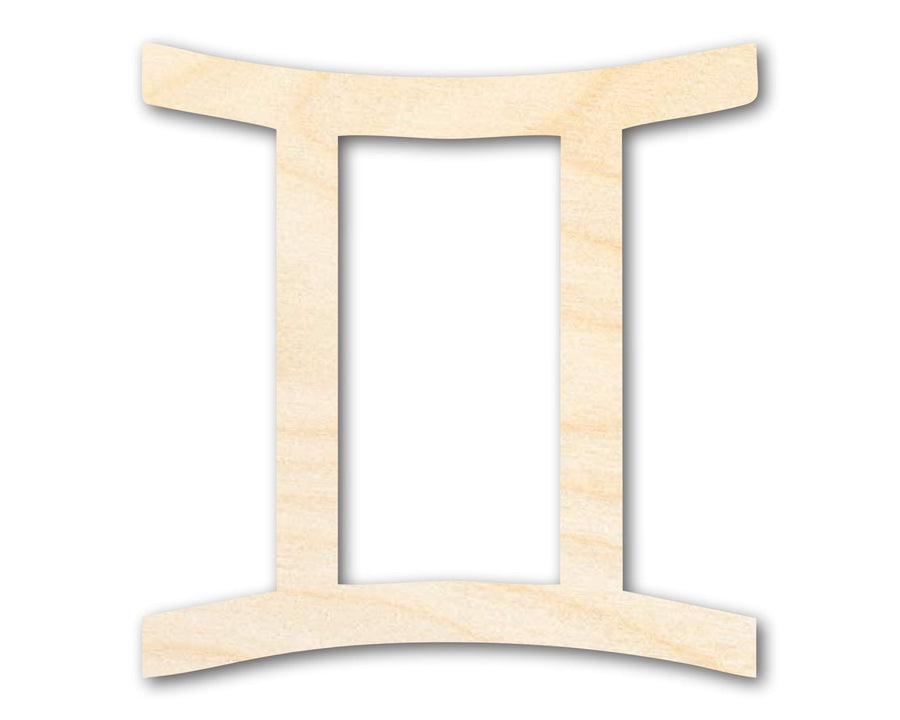 Unfinished Wood Gemini Sign Shape - Zodiac Craft - up to 46" - NameSigns.com