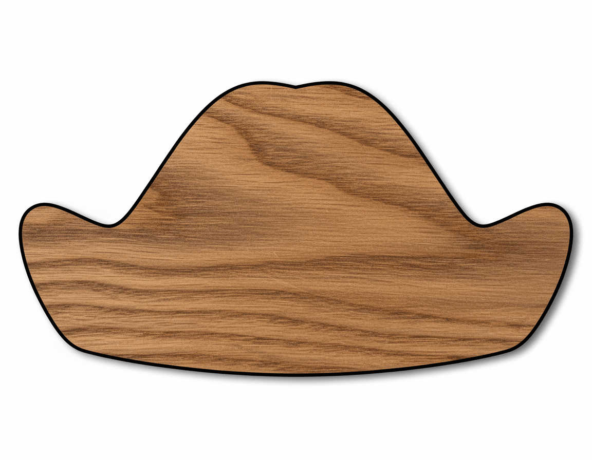 Unfinished Wood George Washington Hat Shape - Presidents Day Craft - up to 46" DIY - NameSigns.com