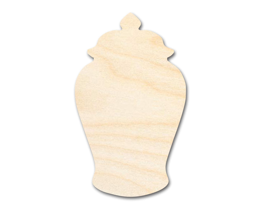 Unfinished Wood Ginger Jar Silhouette - Craft - up to 46" DIY - NameSigns.com