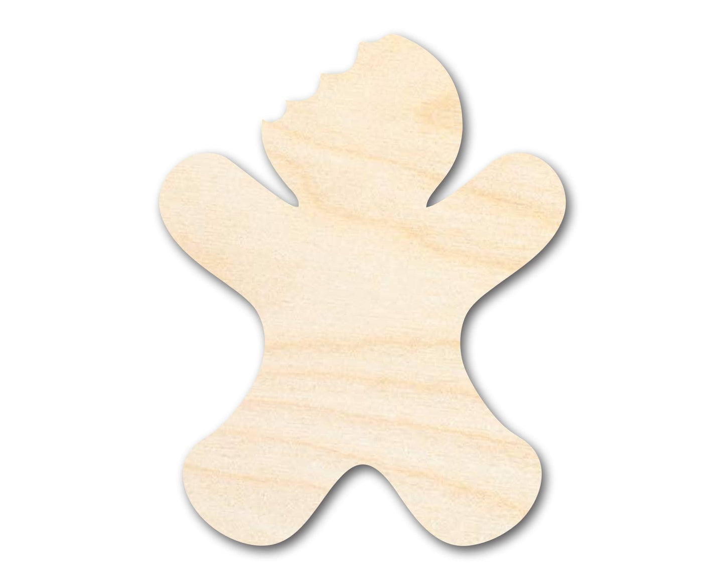 Unfinished Wood Gingerbread Bite Shape - Craft - up to 46" - NameSigns.com