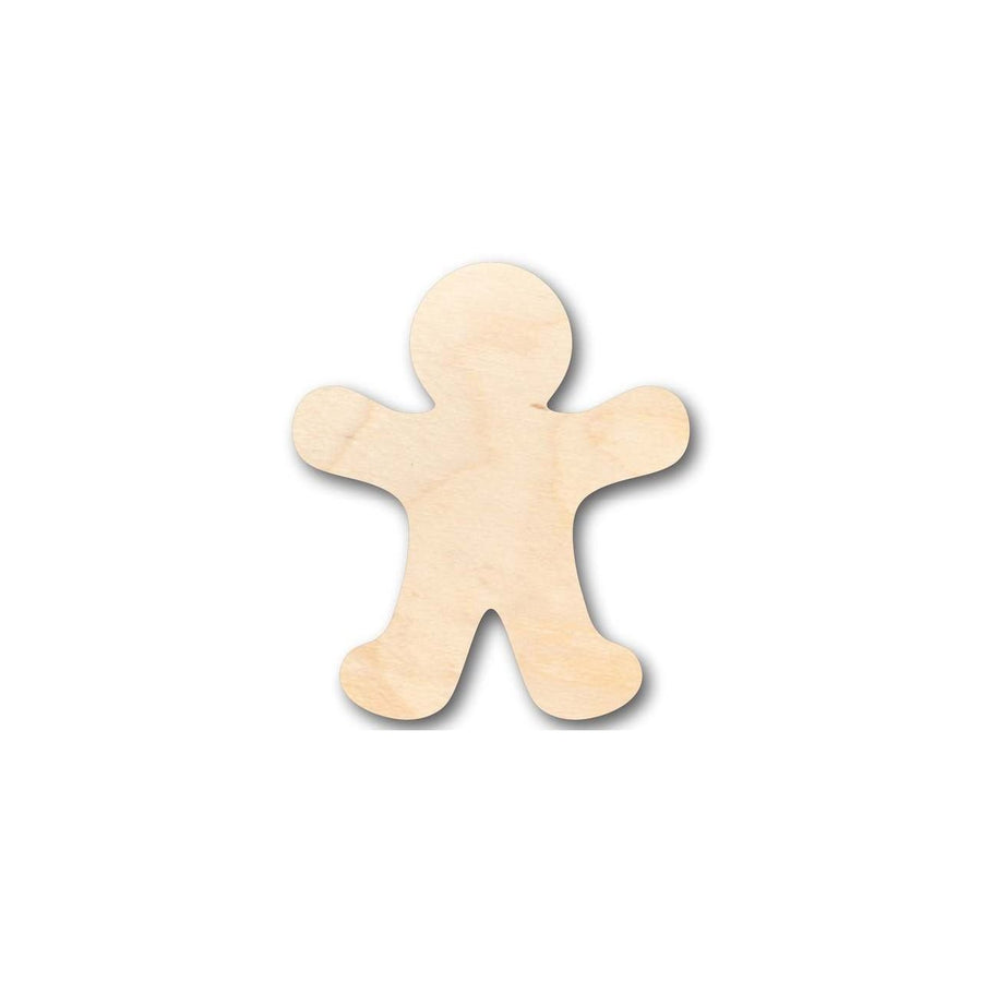 Unfinished Wood Gingerbread Man Shape - Candy - Holiday - Craft - up to 46" DIY - NameSigns.com