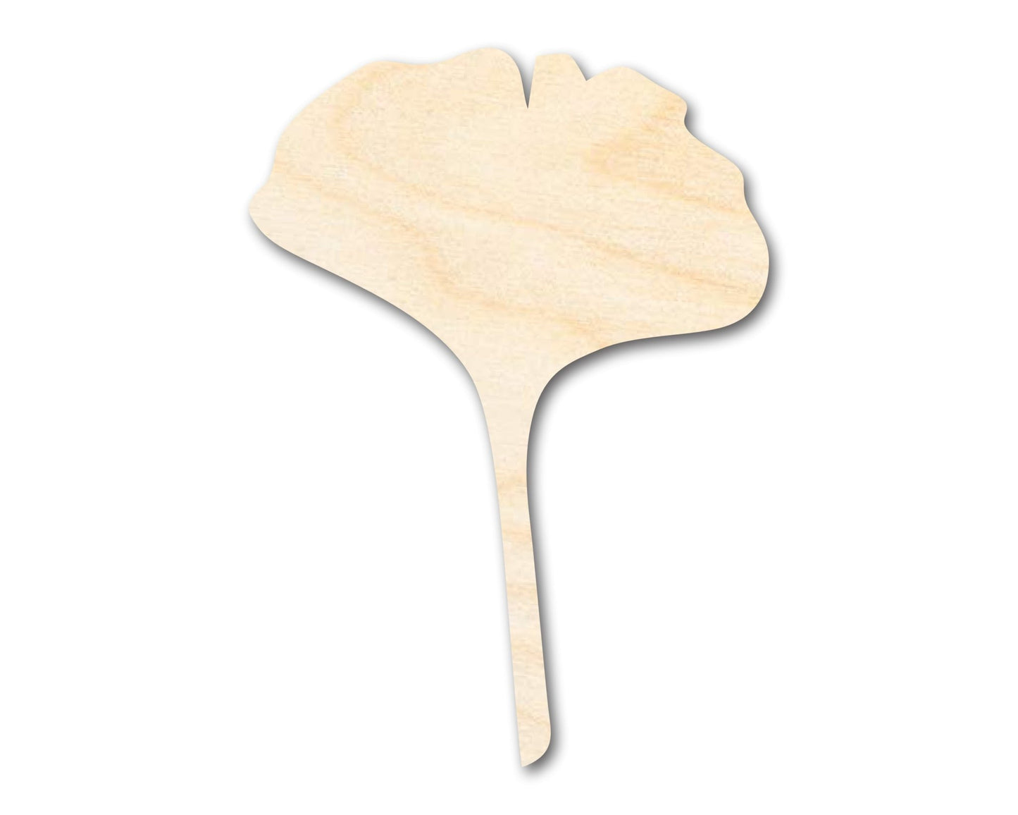 Unfinished Wood Gingko Leaf Shape | Craft Cutout | up to 46" DIY - NameSigns.com