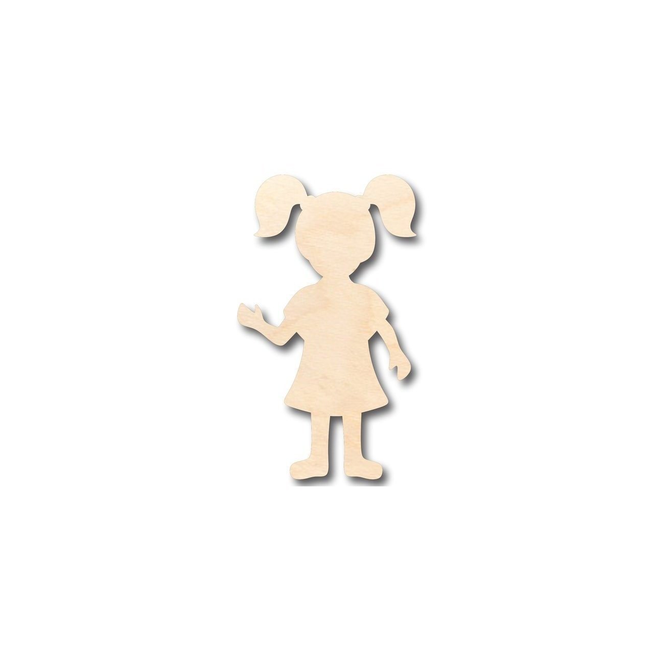 Unfinished Wood Girl Shape - Kid - Craft - up to 46" DIY - NameSigns.com