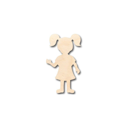 Unfinished Wood Girl Shape - Kid - Craft - up to 46" DIY - NameSigns.com
