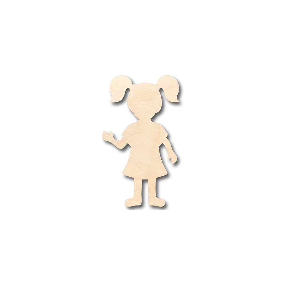 Unfinished Wood Girl Shape - Kid - Craft - up to 46" DIY - NameSigns.com