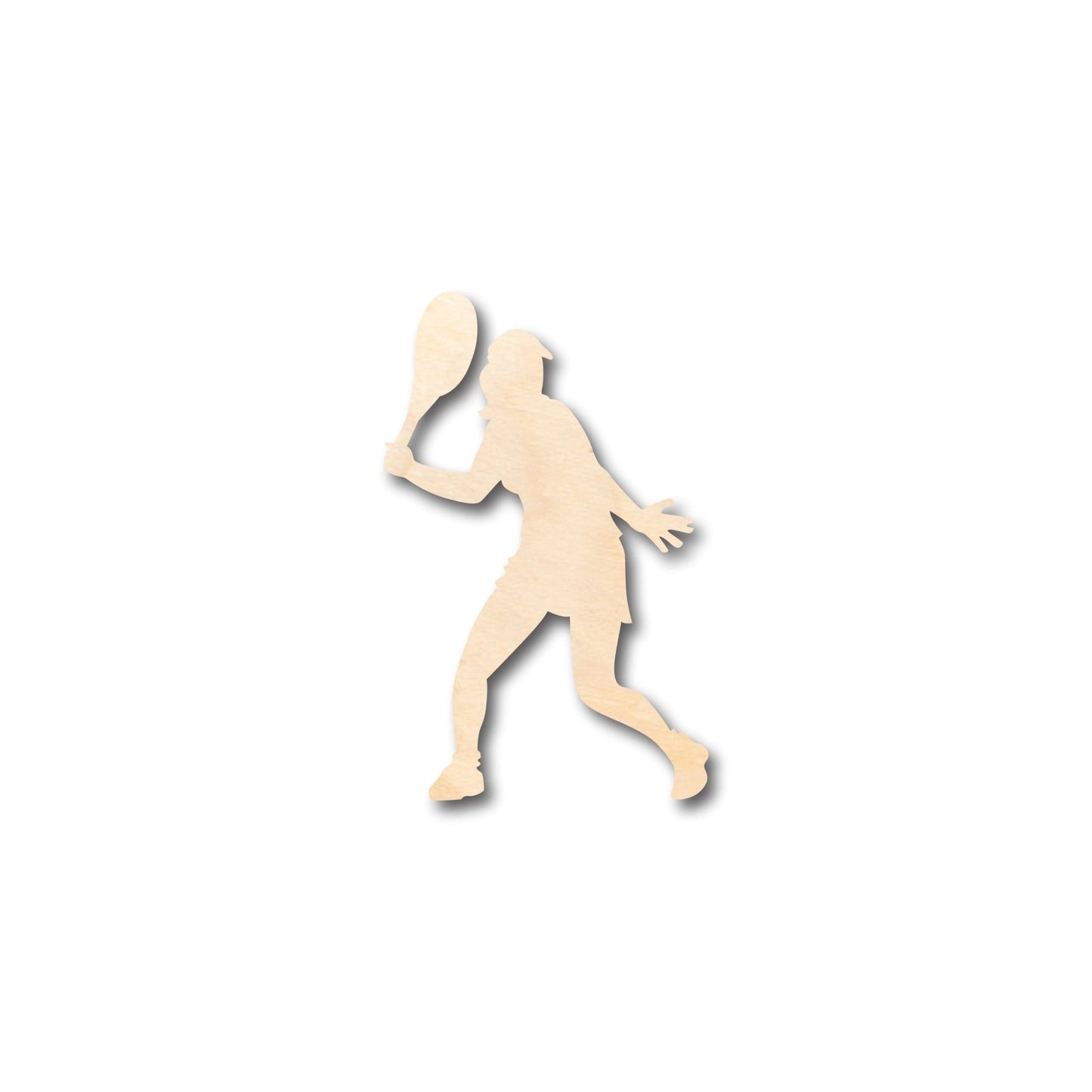 Unfinished Wood Girl Tennis Shape - Craft - up to 46" DIY - NameSigns.com
