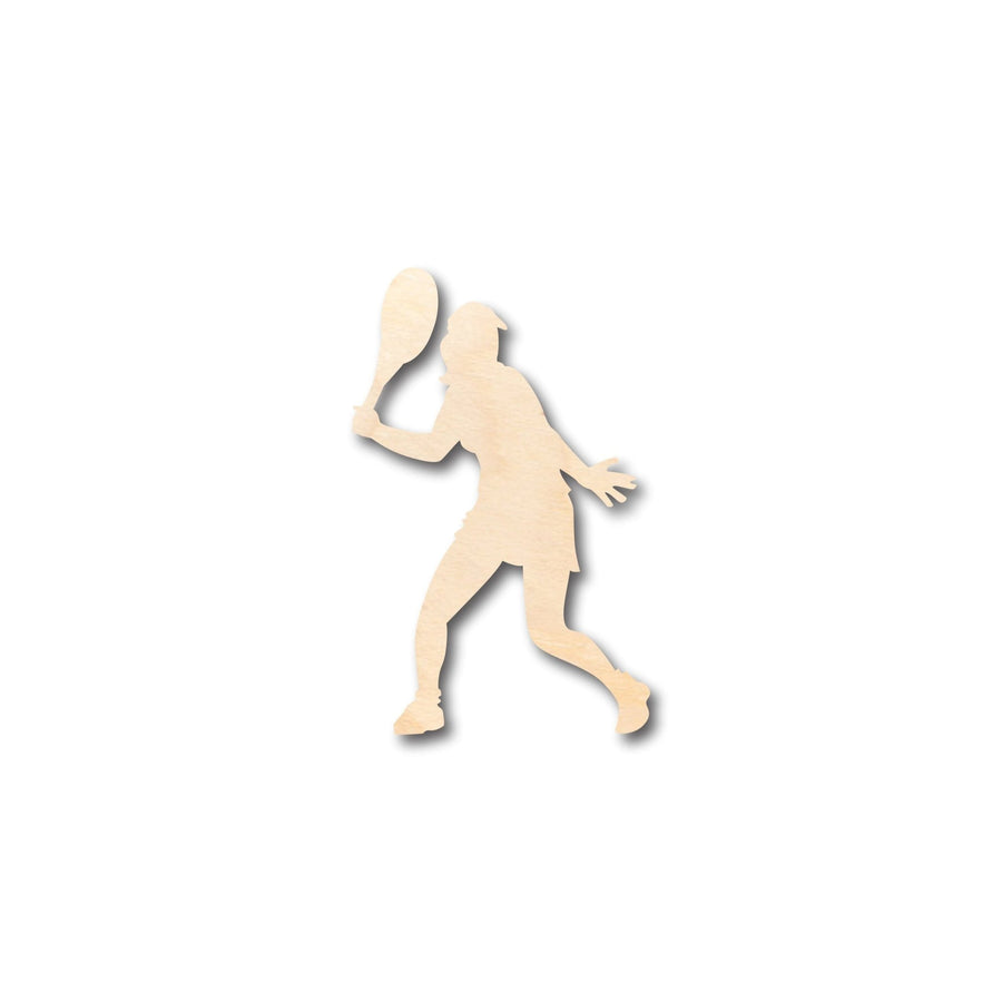 Unfinished Wood Girl Tennis Shape - Craft - up to 46" DIY - NameSigns.com