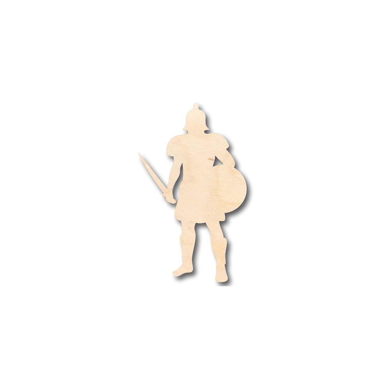 Unfinished Wood Gladiator Shape - Roman History - Craft - up to 46" DIY - NameSigns.com