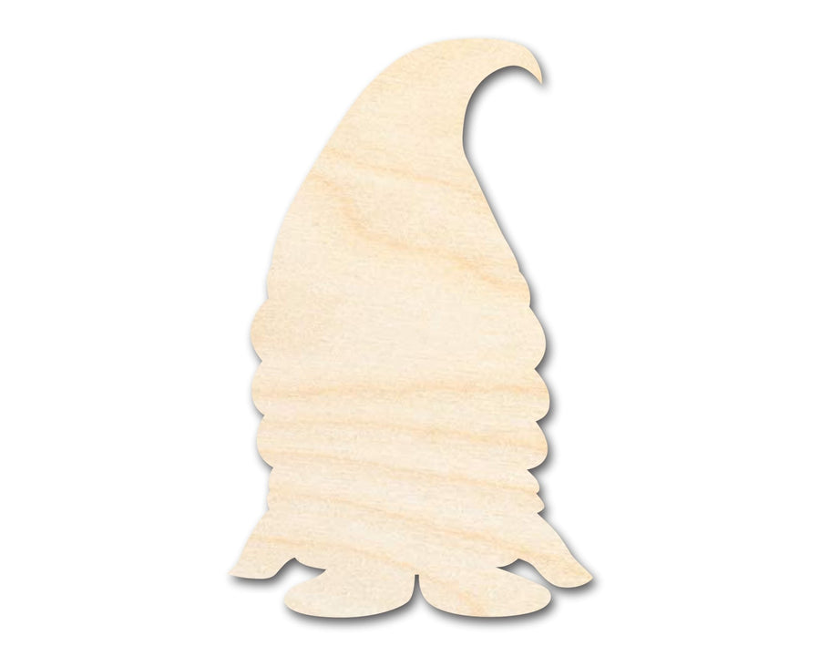 Unfinished Wood Gnome - Wooden Female Gnome Silhouette Cutout for DIY Craft Supplies - NameSigns.com