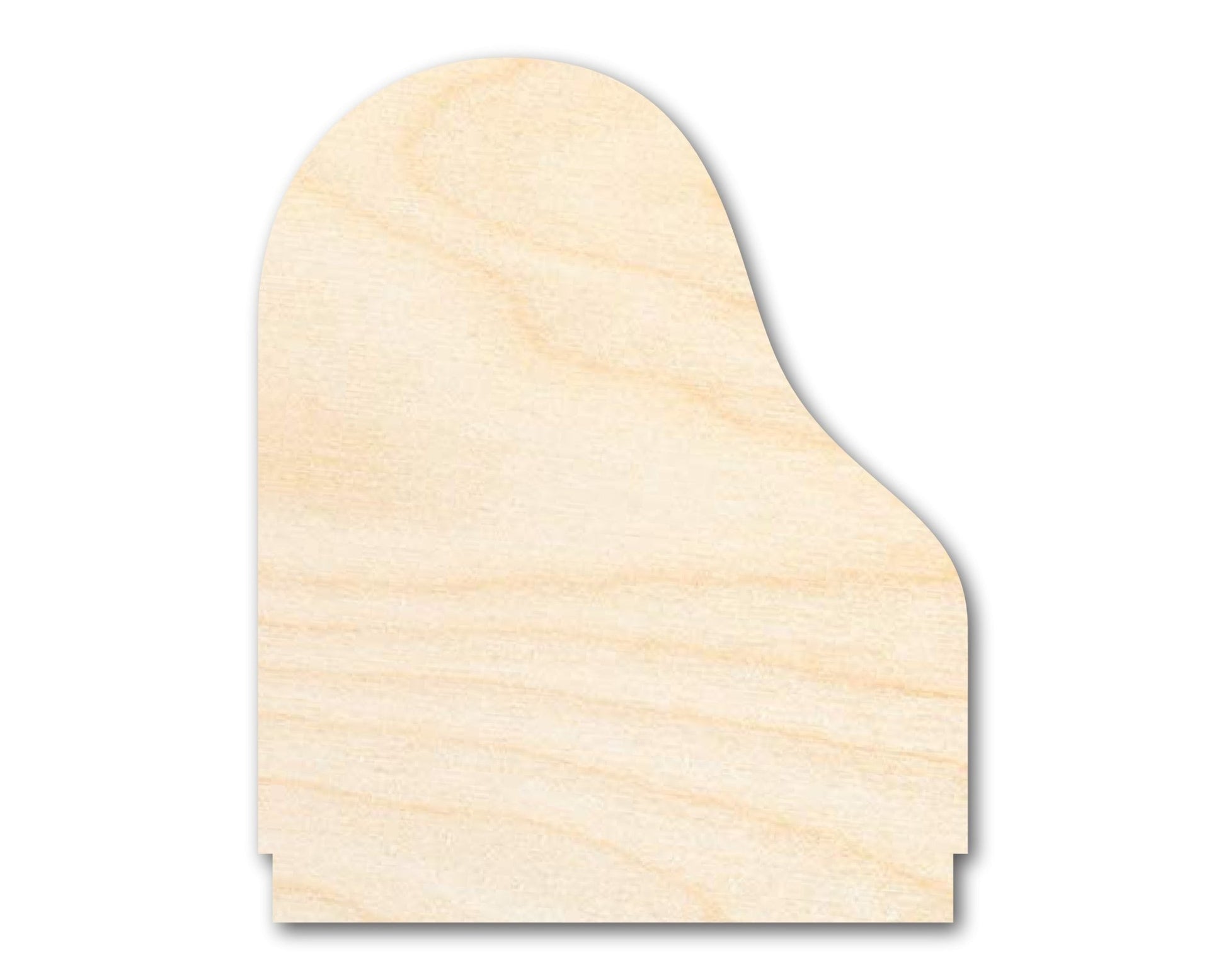 Unfinished Wood Grand Piano Shape - Craft - up to 46" DIY - NameSigns.com
