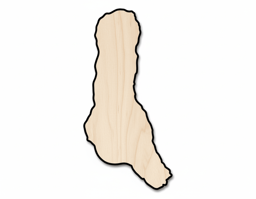 Unfinished Wood Grande Comore Island Shape - Comoros Craft - up to 46" DIY - NameSigns.com