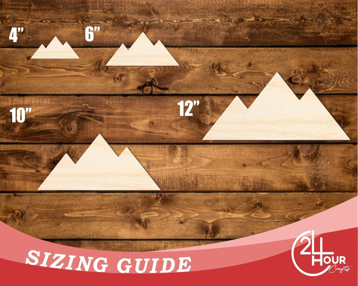 Unfinished Wood Great Pyramid of Giza Shape | DIY Craft Cutout | up to 46" DIY - NameSigns.com