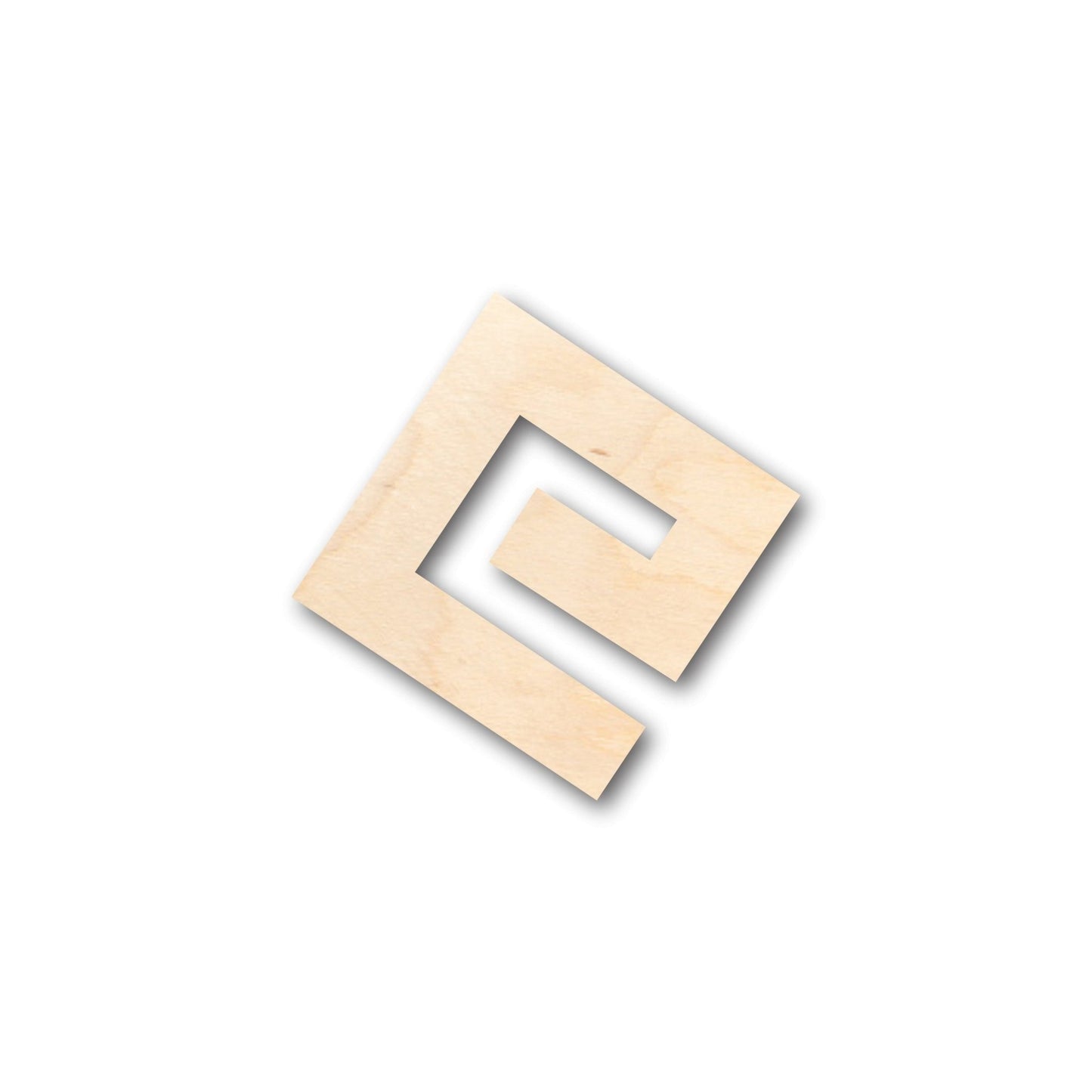 Unfinished Wood Greek Key Symbol Shape - Craft - up to 46" DIY - NameSigns.com
