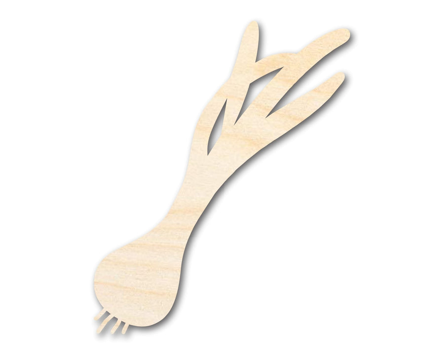 Unfinished Wood Green Onion Shape | DIY Craft Cutout | up to 46" DIY - NameSigns.com