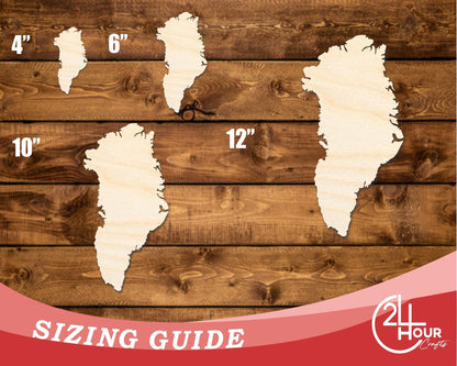 Unfinished Wood Greenland Shape | DIY Craft Cutout | up to 46" DIY - NameSigns.com