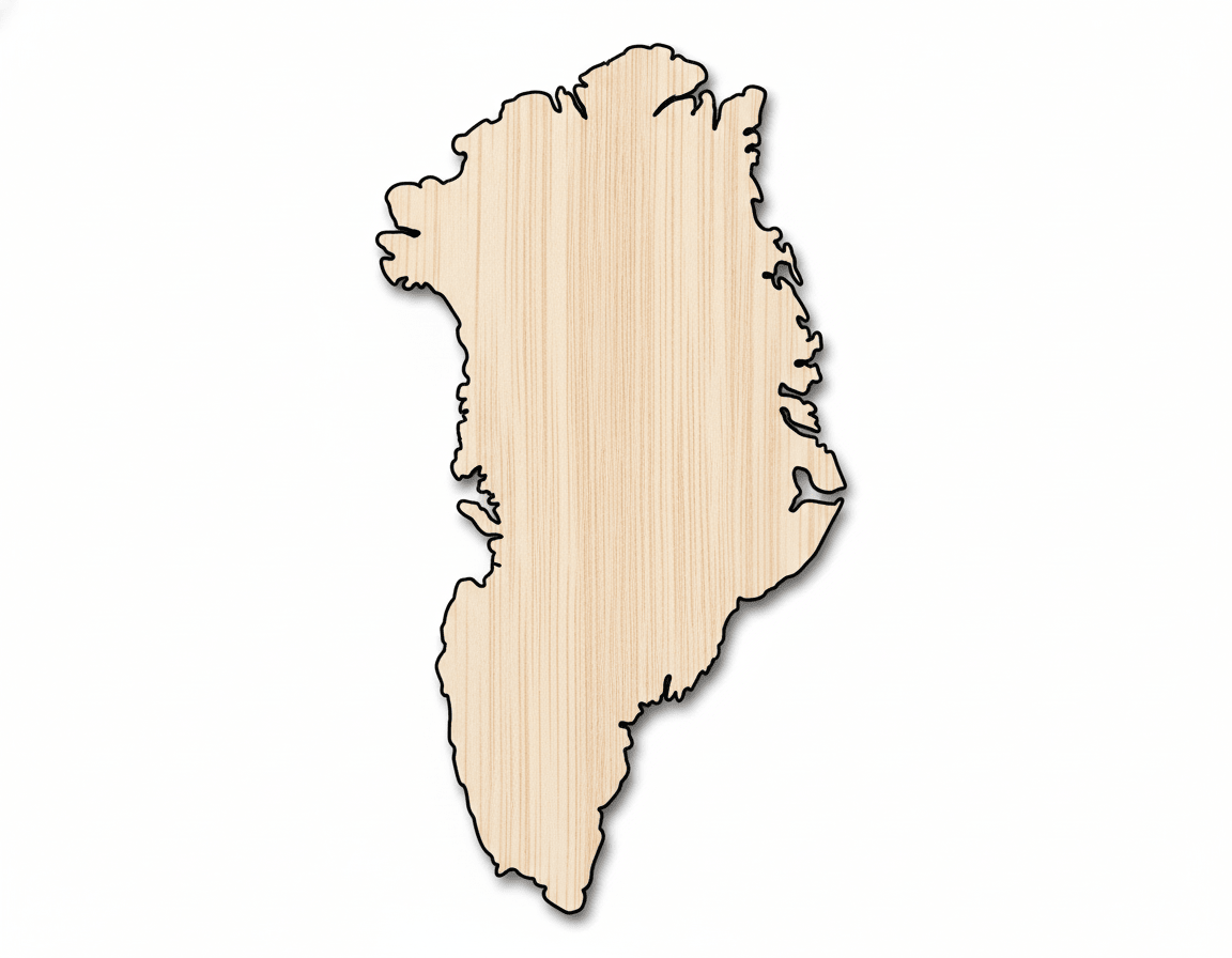 Unfinished Wood Greenland Shape | DIY Craft Cutout | up to 46" DIY - NameSigns.com