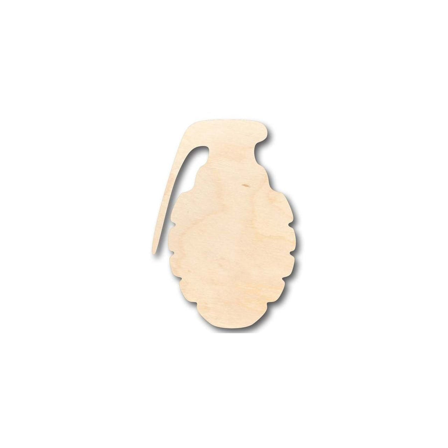 Unfinished Wood Grenade Shape - Military - Craft - up to 46" DIY - NameSigns.com