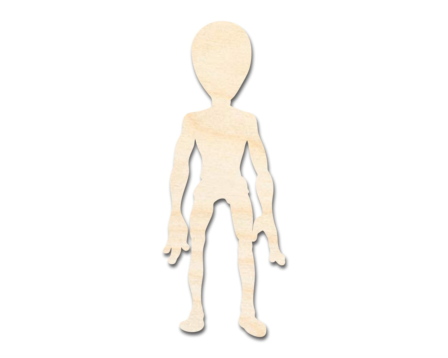 Unfinished Wood Grey Alien Shape - Craft - up to 46" - NameSigns.com