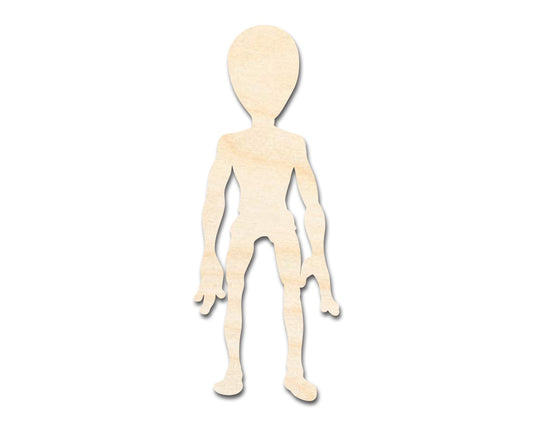 Unfinished Wood Grey Alien Shape - Craft - up to 46" - NameSigns.com