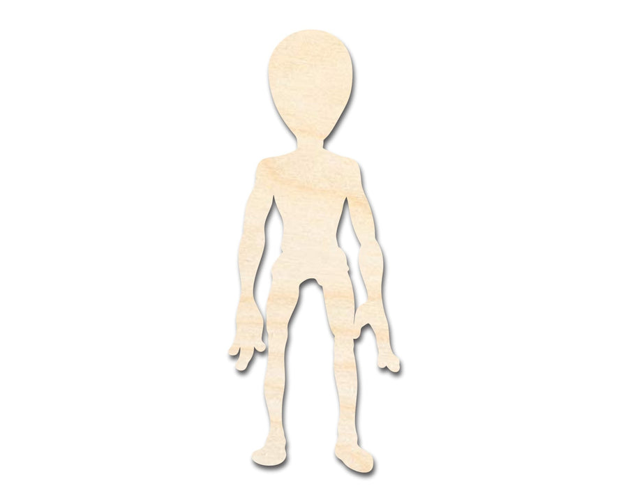 Unfinished Wood Grey Alien Shape - Craft - up to 46" - NameSigns.com