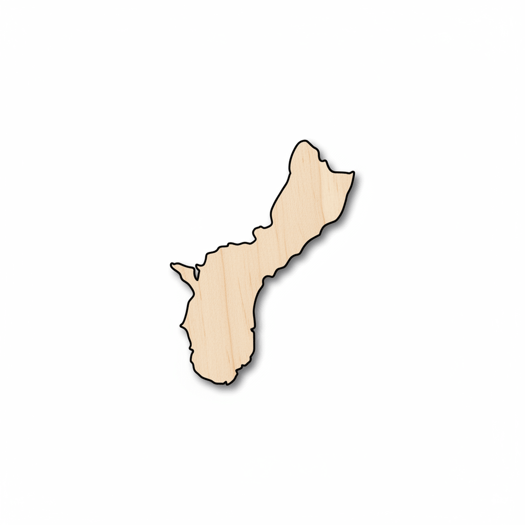 Unfinished Wood Guam Island Territory Shape - Craft - up to 46" DIY - NameSigns.com