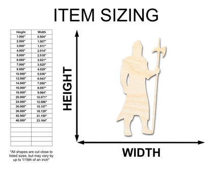 Unfinished Wood Guardsman Shape - Craft - up to 46" - NameSigns.com