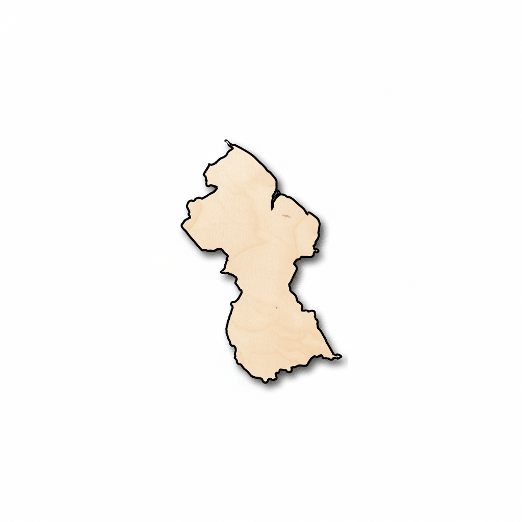 Unfinished Wood Guyana Shape - Country - Craft - up to 46" DIY - NameSigns.com
