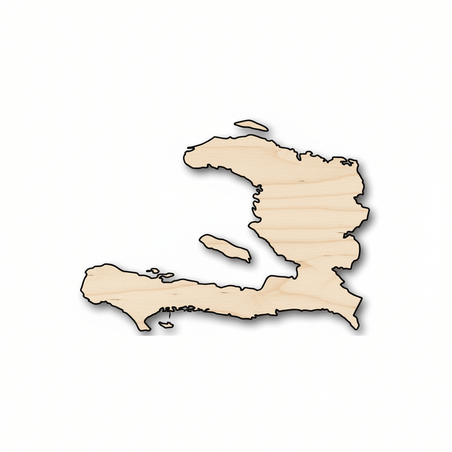 Unfinished Wood Haiti Shape - Country - Craft - up to 46" DIY - NameSigns.com