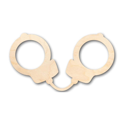 Unfinished Wood Handcuff Shape - Police - Law - Craft - up to 46" DIY - NameSigns.com