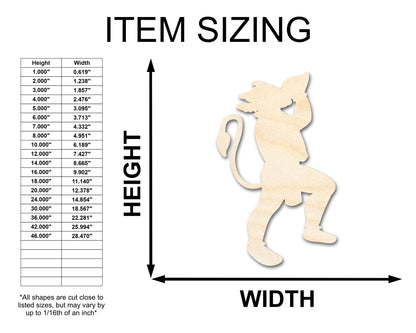 Unfinished Wood Hanuman Shape - Craft - up to 46" - NameSigns.com