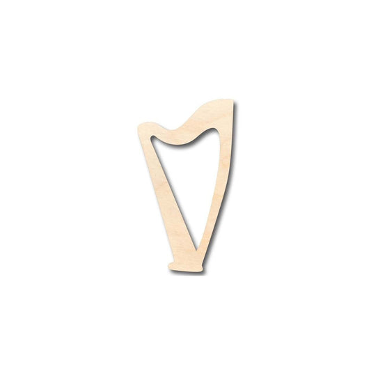 Unfinished Wood Harp Lyre Shape - Music - Craft - up to 46" DIY - NameSigns.com