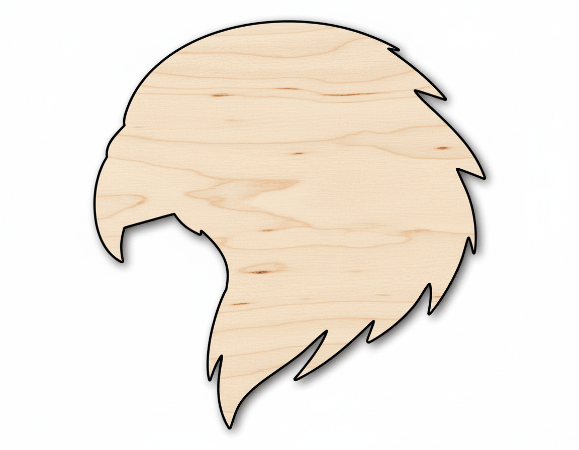 Unfinished Wood Hawk Mascot Shape | DIY Craft Cutout | up to 46" DIY - NameSigns.com