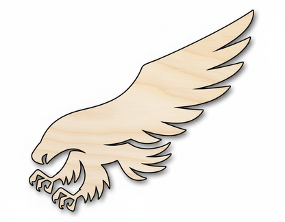 Unfinished Wood Hawk Mascot Shape | DIY Craft Cutout | up to 46" DIY - NameSigns.com