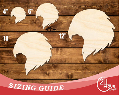 Unfinished Wood Hawk Mascot Shape | DIY Craft Cutout | up to 46" DIY - NameSigns.com