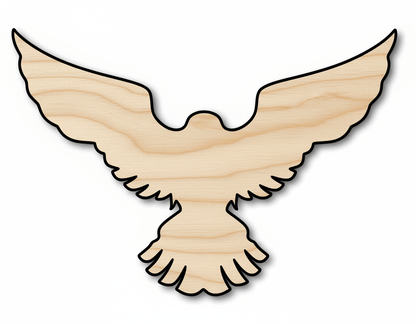 Unfinished Wood Hawk Mascot Shape | DIY Craft Cutout | up to 46" DIY - NameSigns.com