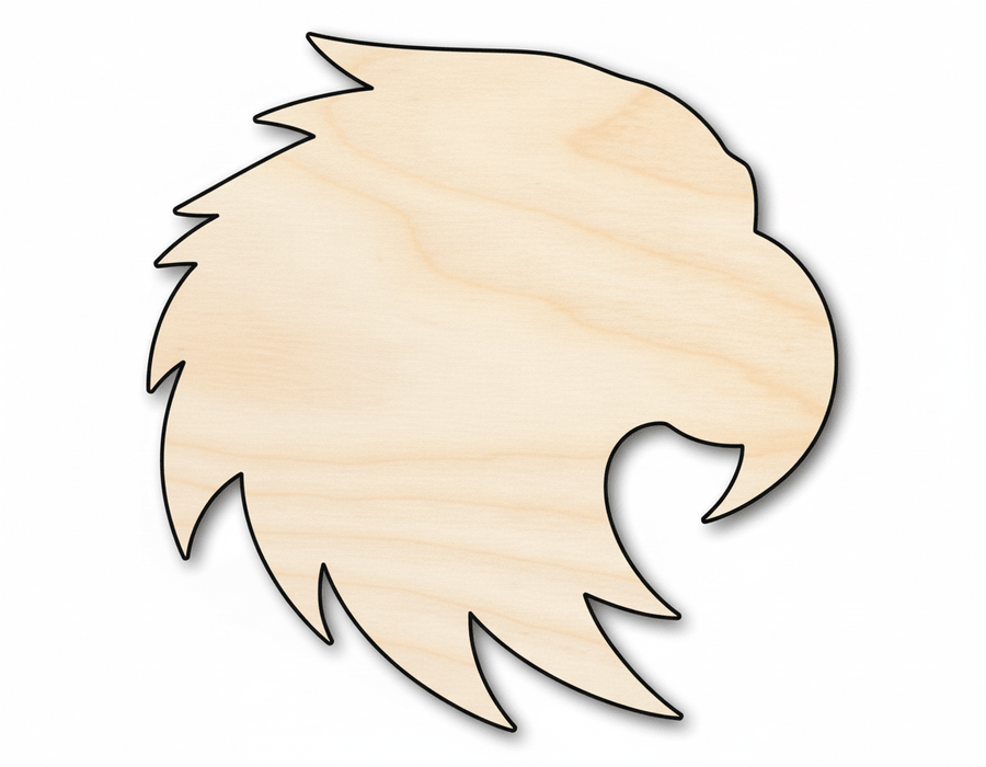 Unfinished Wood Hawk Mascot Shape | DIY Craft Cutout | up to 46" DIY - NameSigns.com