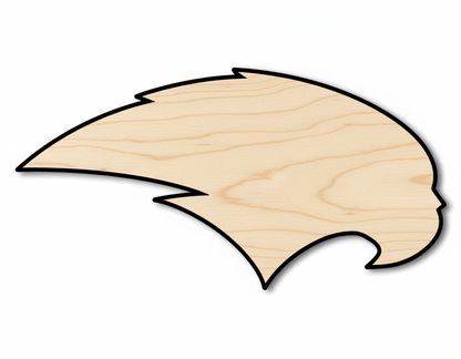 Unfinished Wood Hawk Mascot Shape | DIY Craft Cutout | up to 46" DIY - NameSigns.com