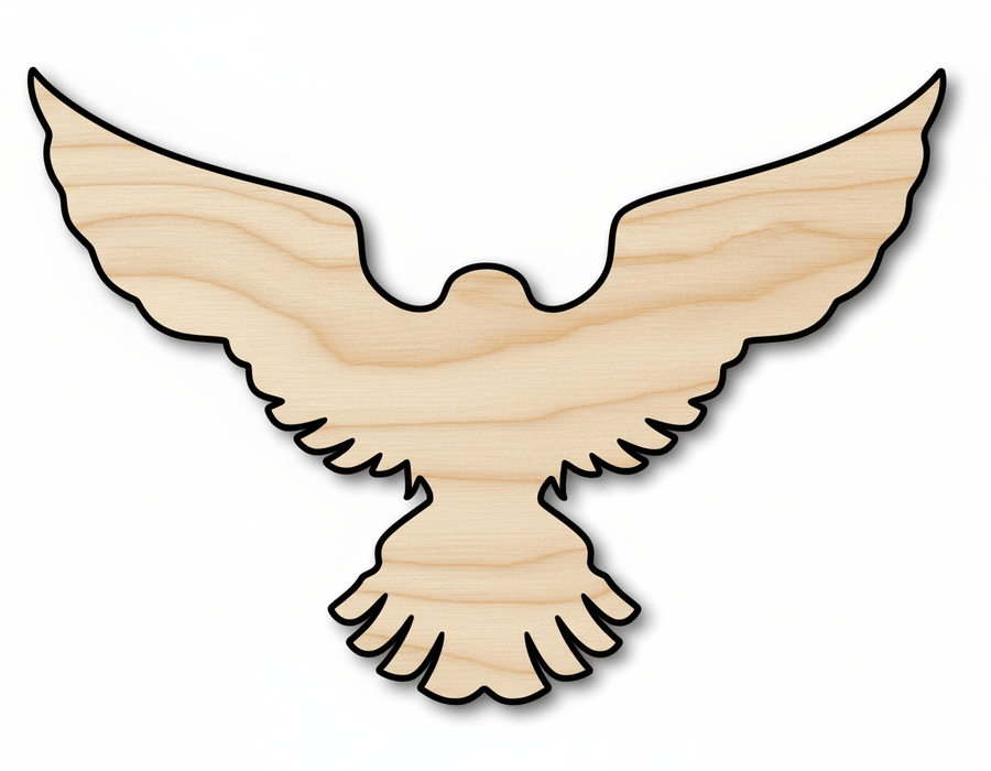 Unfinished Wood Hawk Mascot Shape | DIY Craft Cutout | up to 46" DIY - NameSigns.com