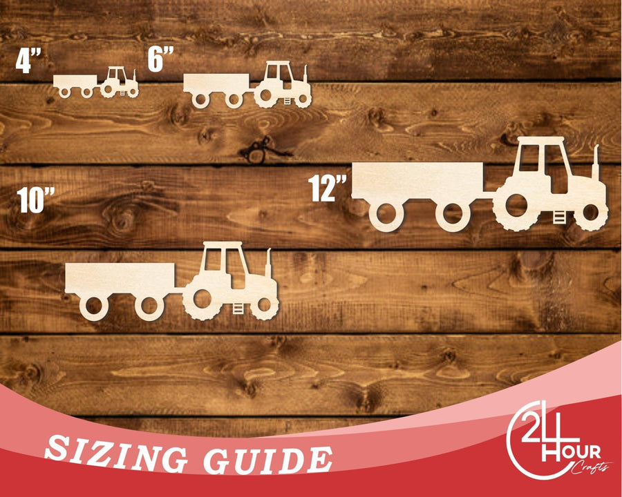 Unfinished Wood Hay Ride Shape | DIY Craft Cutout | up to 46" DIY - NameSigns.com