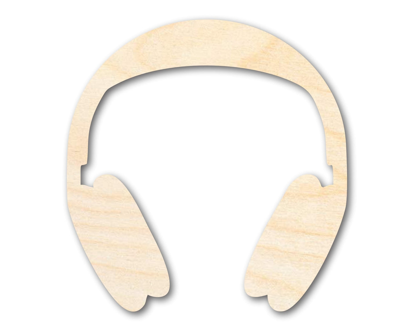 Unfinished Wood Headphones Shape | DIY Craft Cutout | up to 46" DIY - NameSigns.com