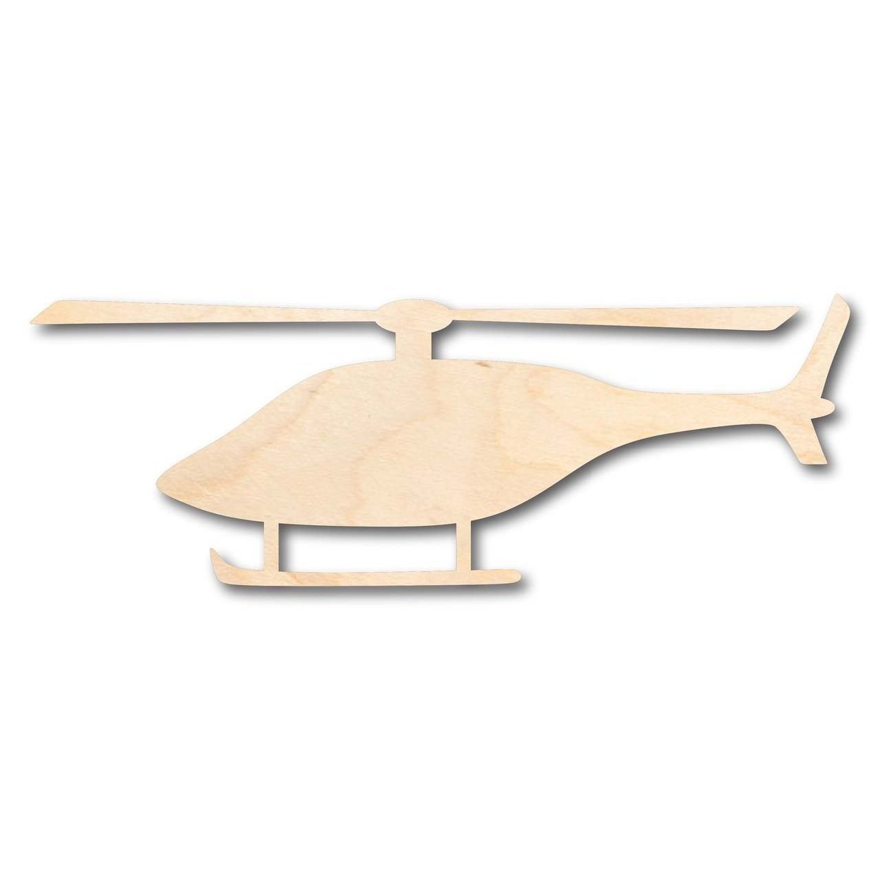 Unfinished Wood Helicopter Shape - Military - News - Craft - up to 46" DIY - NameSigns.com