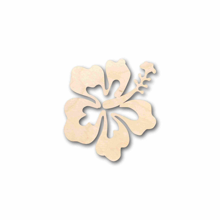 Unfinished Wood Hibiscus Flower Silhouette - Craft - up to 46" DIY - NameSigns.com