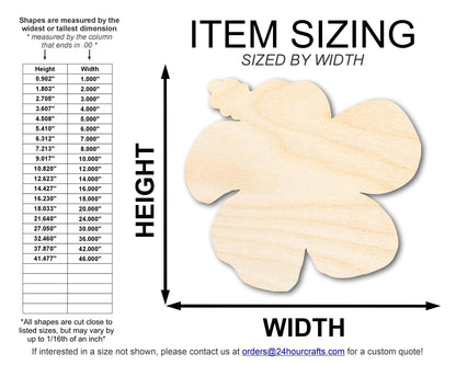 Unfinished Wood Hibiscus Flower Silhouette | DIY Craft Cutout | up to 46" DIY - NameSigns.com