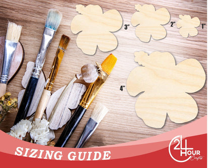 Unfinished Wood Hibiscus Flower Silhouette | DIY Craft Cutout | up to 46" DIY - NameSigns.com