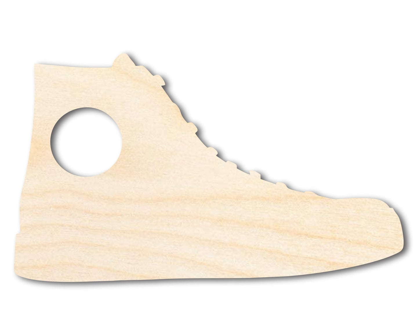Unfinished Wood High Top Shoe Shape | DIY Craft Cutout | up to 46" DIY - NameSigns.com