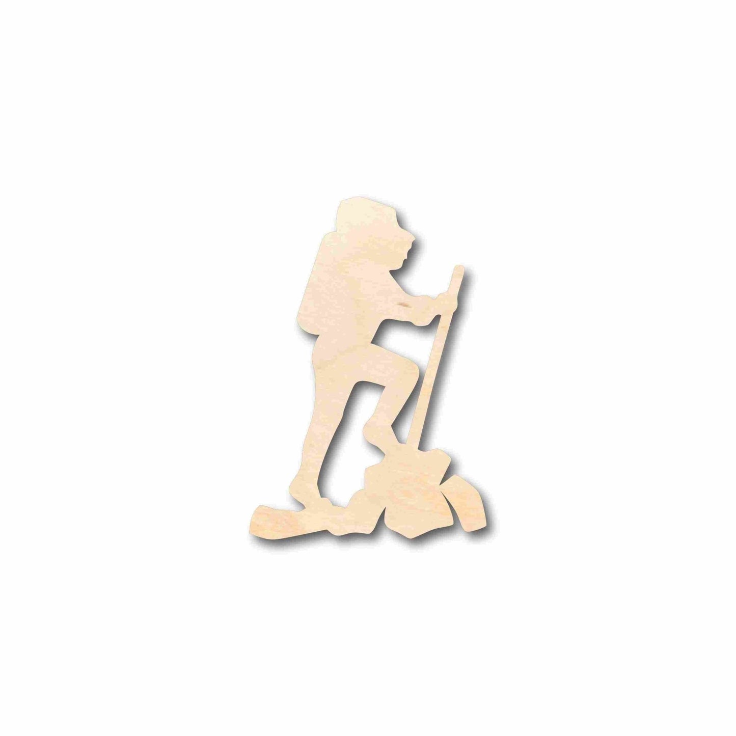 Unfinished Wood Hiker Silhouette - Craft - up to 46" DIY - NameSigns.com