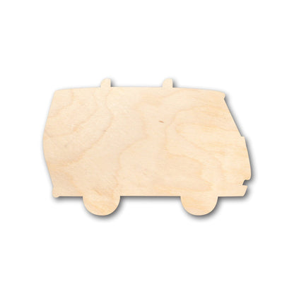 Unfinished Wood Hippie Van Bus Shape - Craft - up to 46" DIY - NameSigns.com