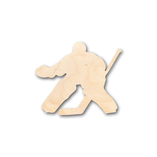 Unfinished Wood Hockey Goalie Shape - Craft - up to 46" DIY - NameSigns.com