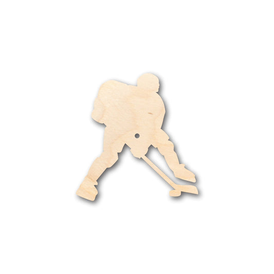 Unfinished Wood Hockey Player Shape - Craft - up to 46" DIY - NameSigns.com